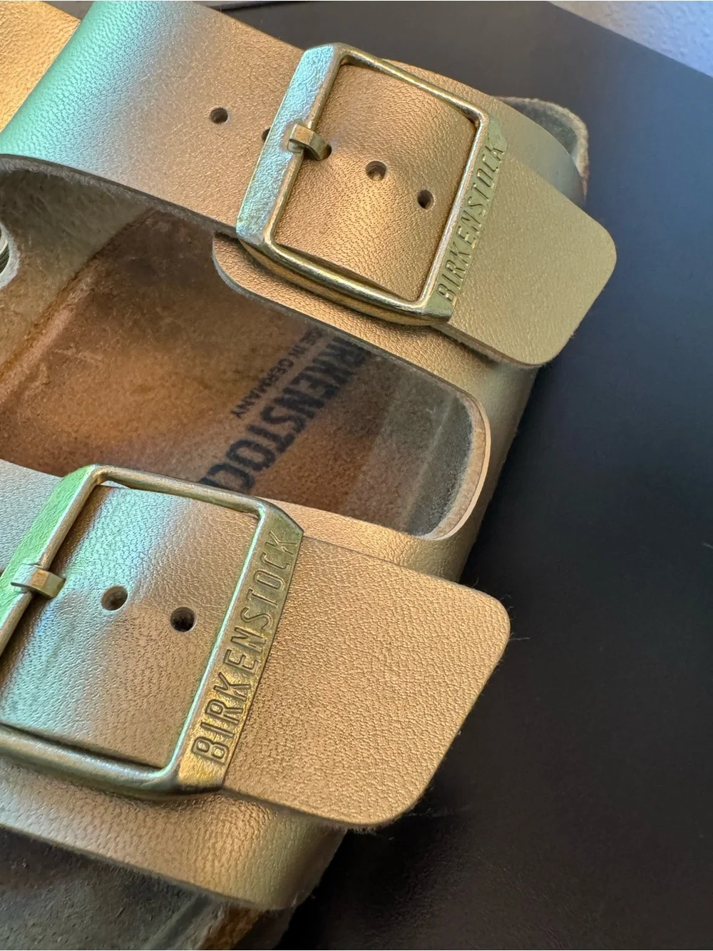 Birkenstock Arizona Birko-Flor Patent Sandals - Picture 4 of 9